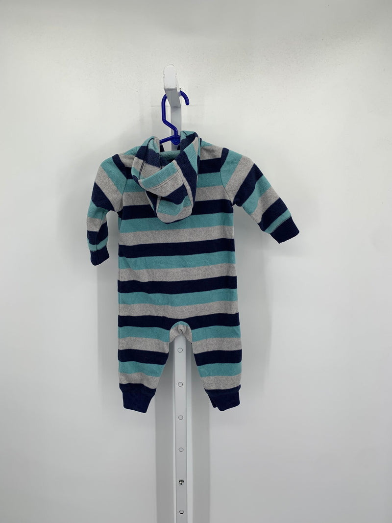 STRIPES HOODED FLEECE