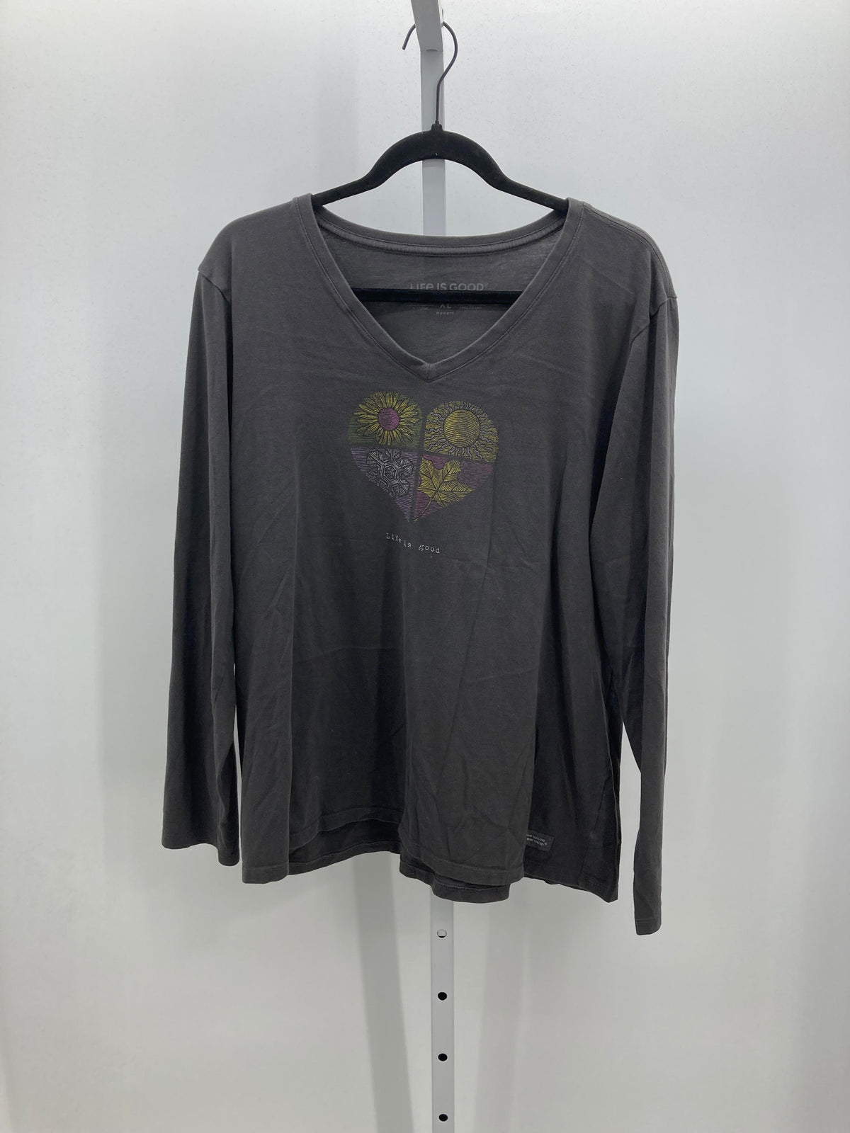 Life is Good Size Extra Large Misses Long Sleeve Shirt