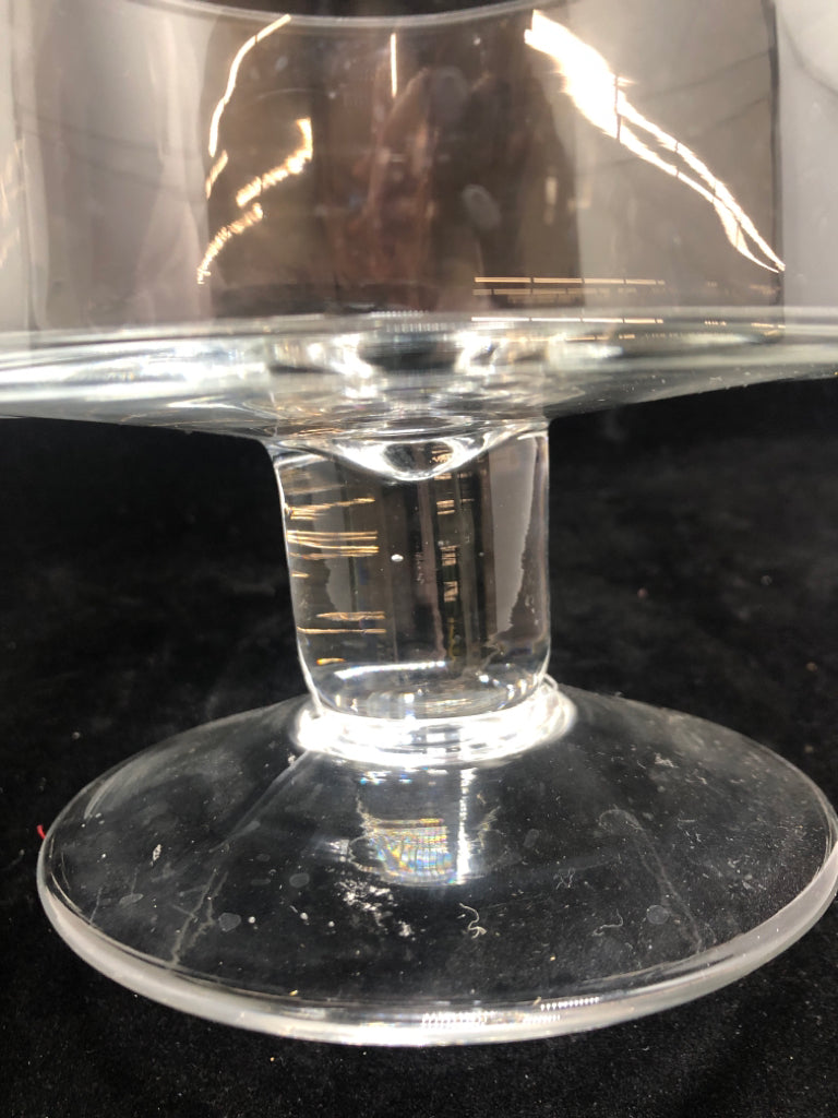 CLEAR GLASS TRIFLE DISH.