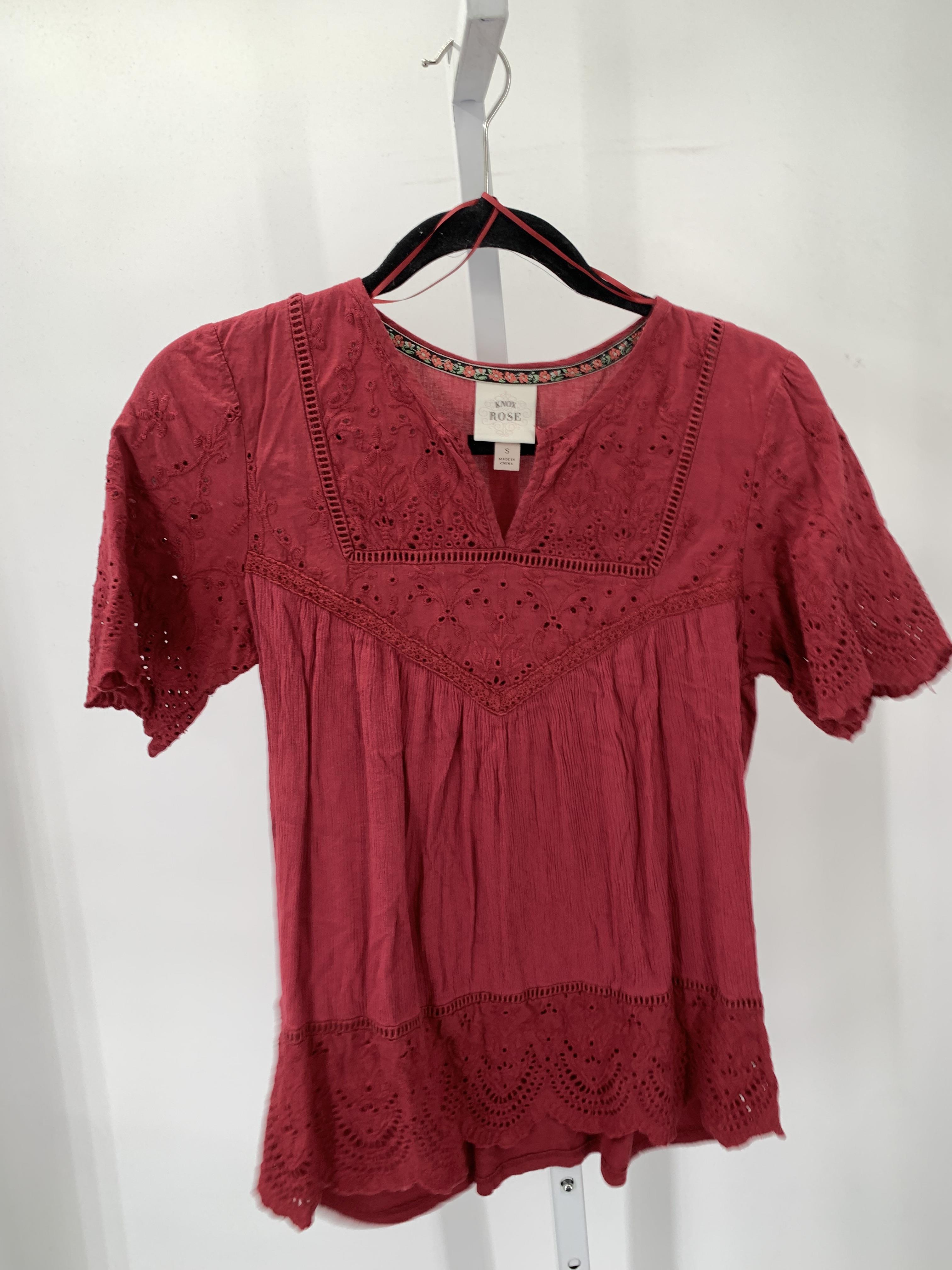 Knox Rose Size Small Misses Short Sleeve Shirt