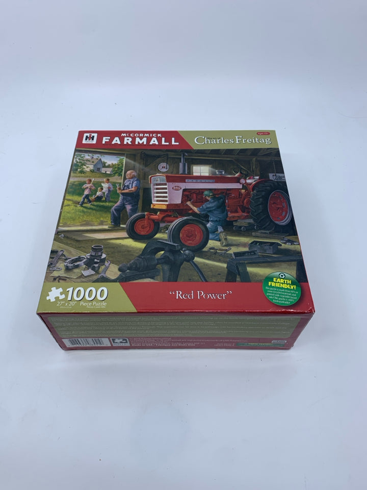 NIB RED POWER TRACTOR PUZZLE.