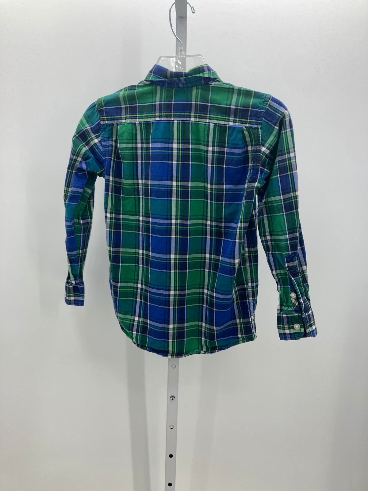 GREEN WHITE PLAID
