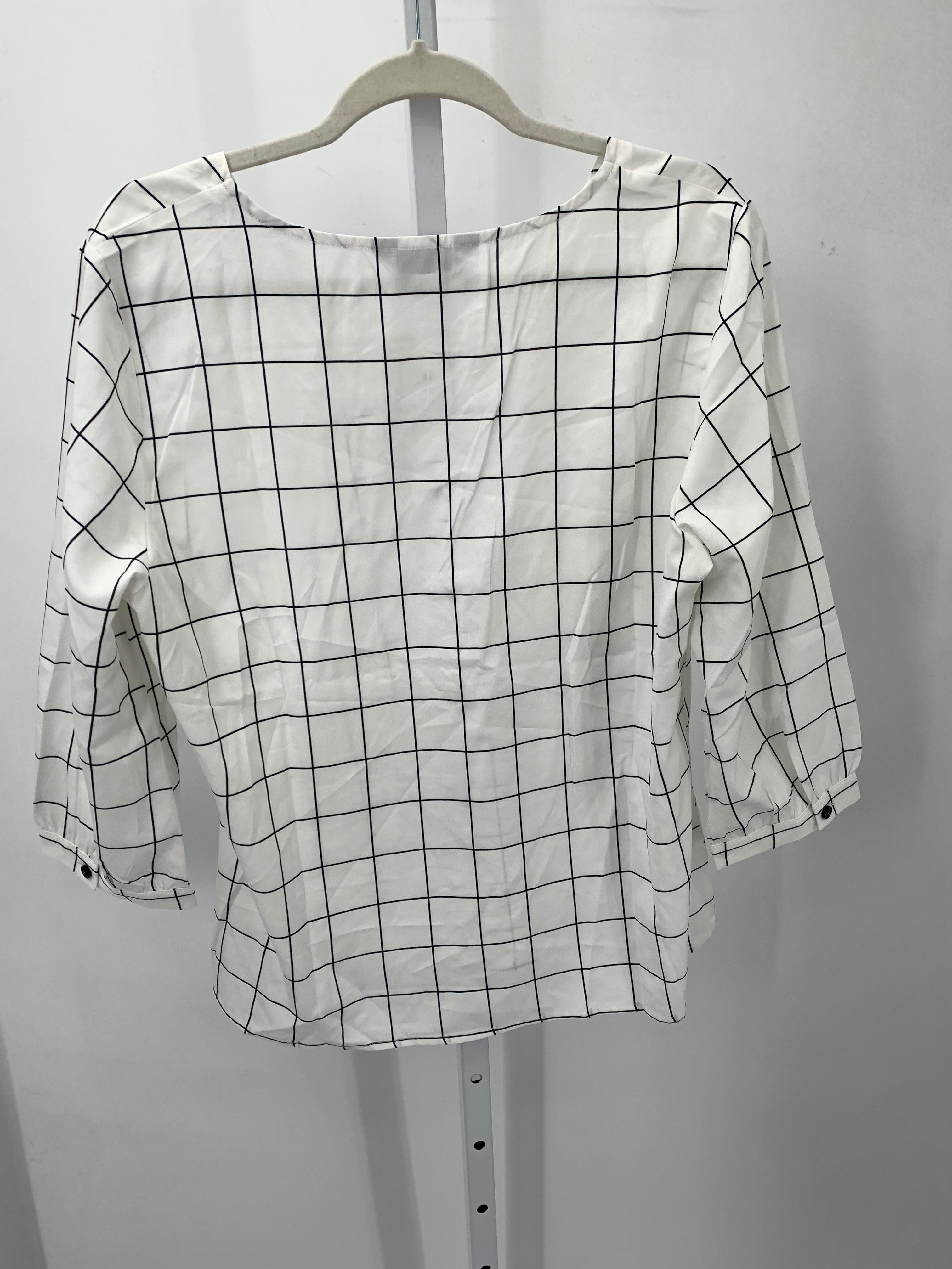 Allegra K Size Large Misses 3/4 Sleeve Shirt