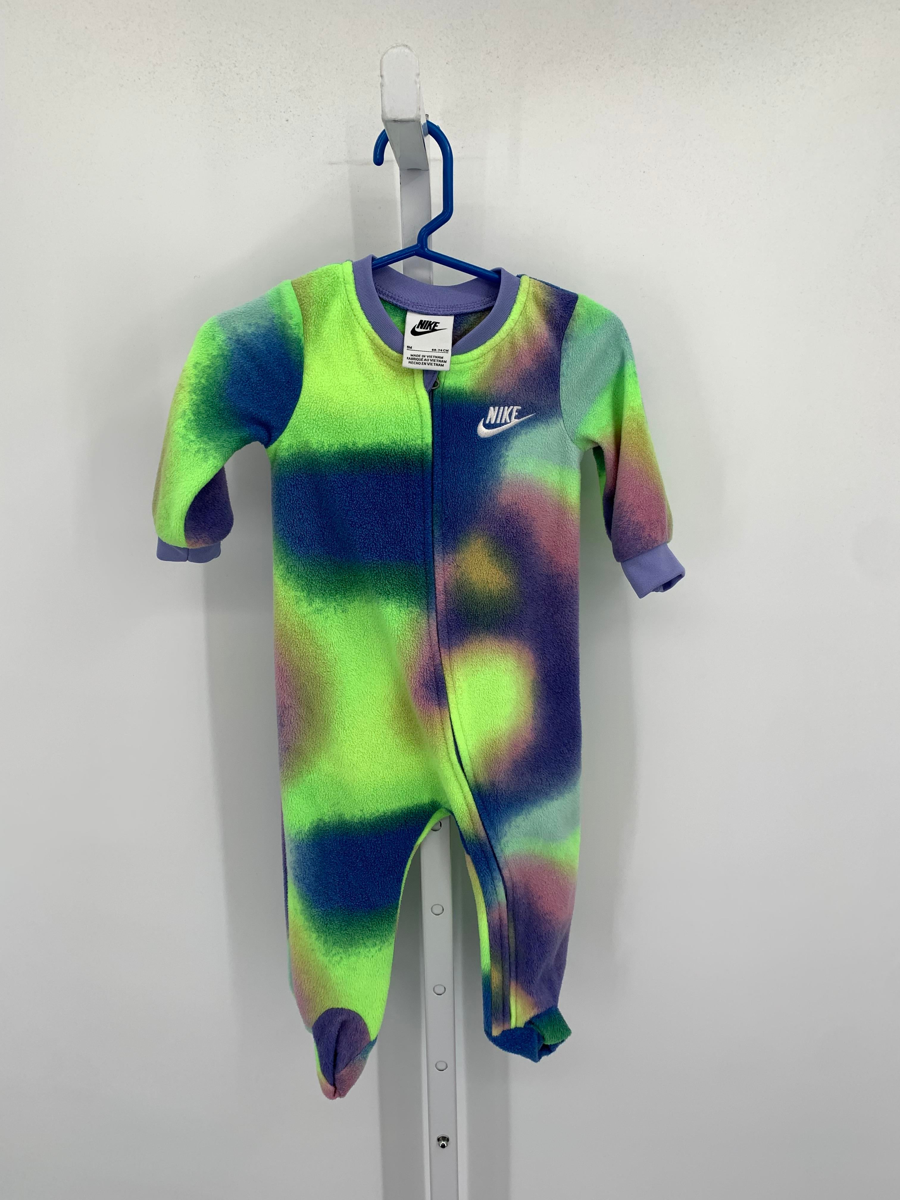 Nike Size 9 Months Girls Long Slv. Romper