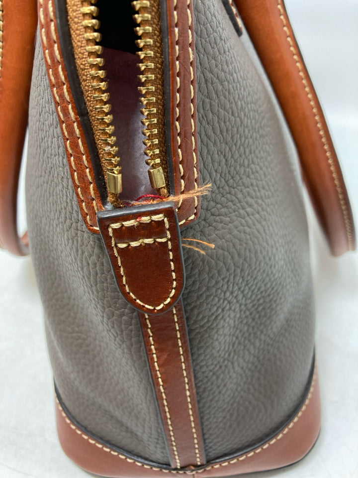 Dooney & Bourke Pebbled Leather Zip Top Satchel