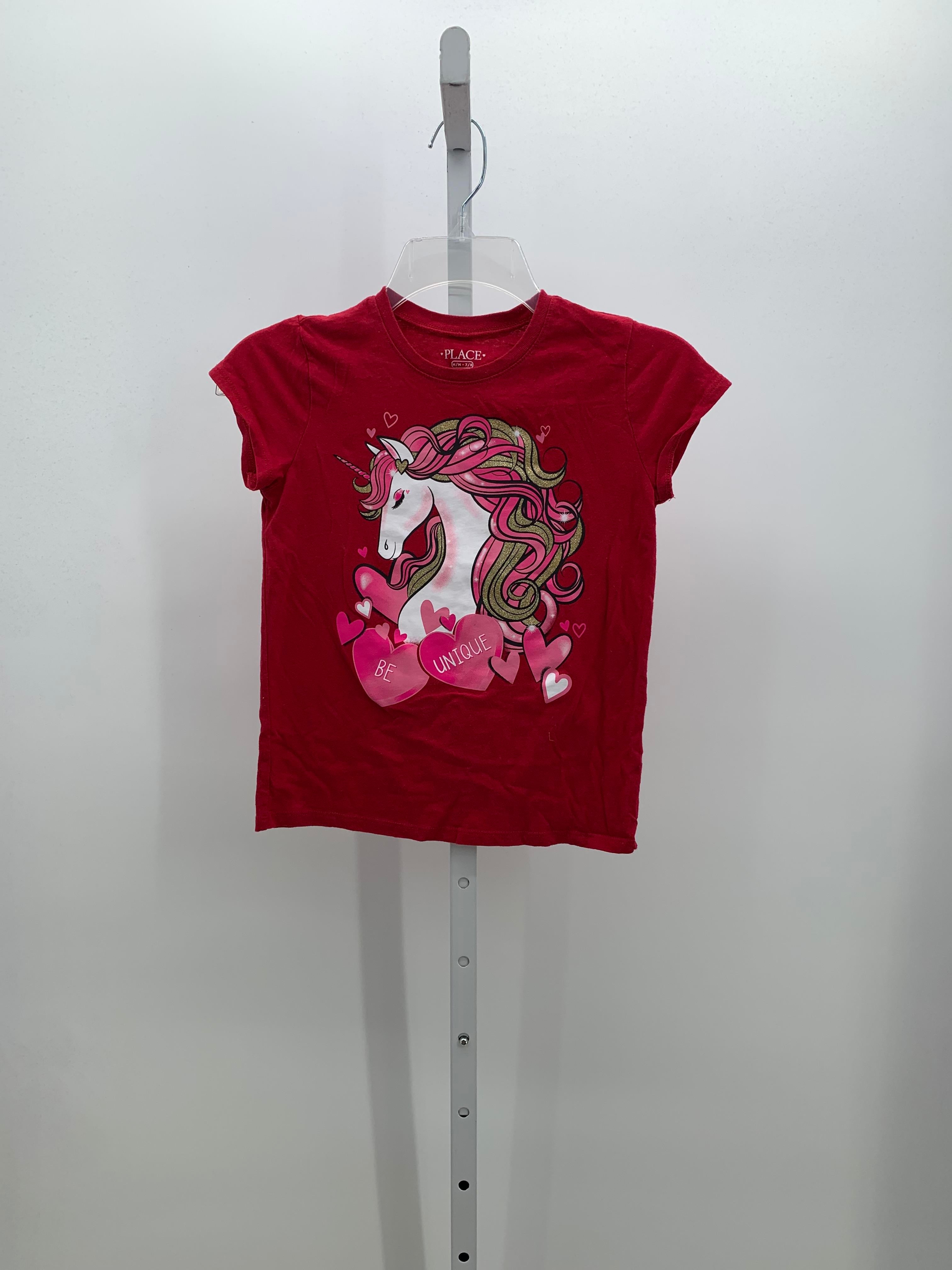 Children's Place Size 7-8 Girls Short Sleeve Shirt