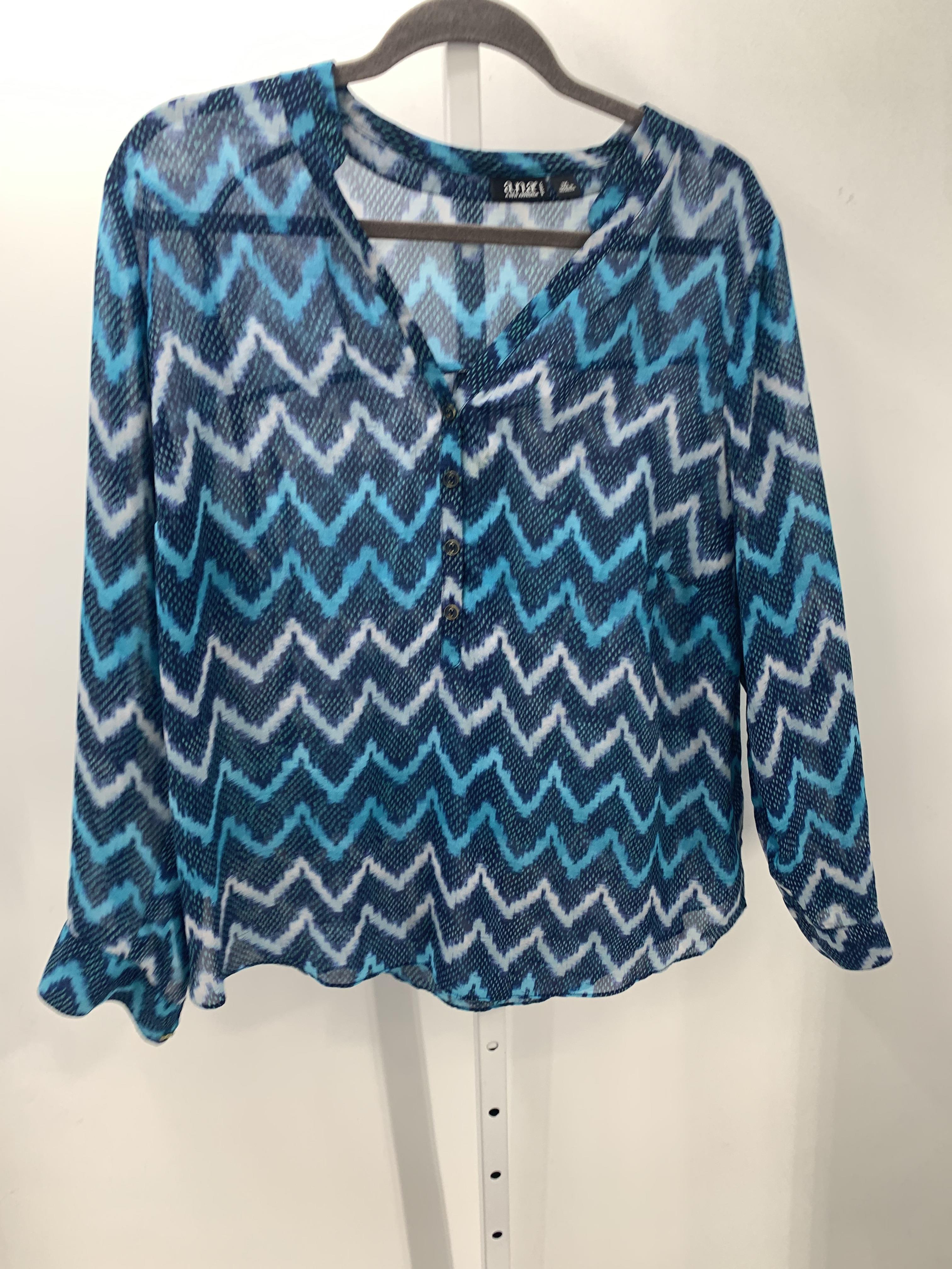A.N.A. Size 1X Womens Long Sleeve Shirt
