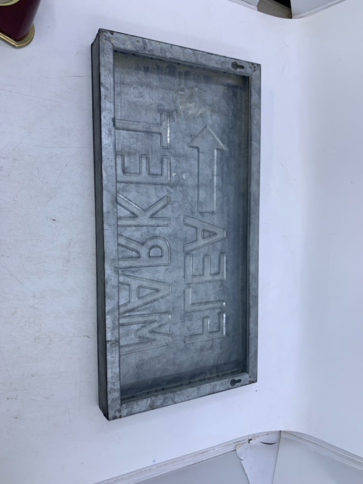 GALVANIZED FLEE MARKET WALL HANGING.