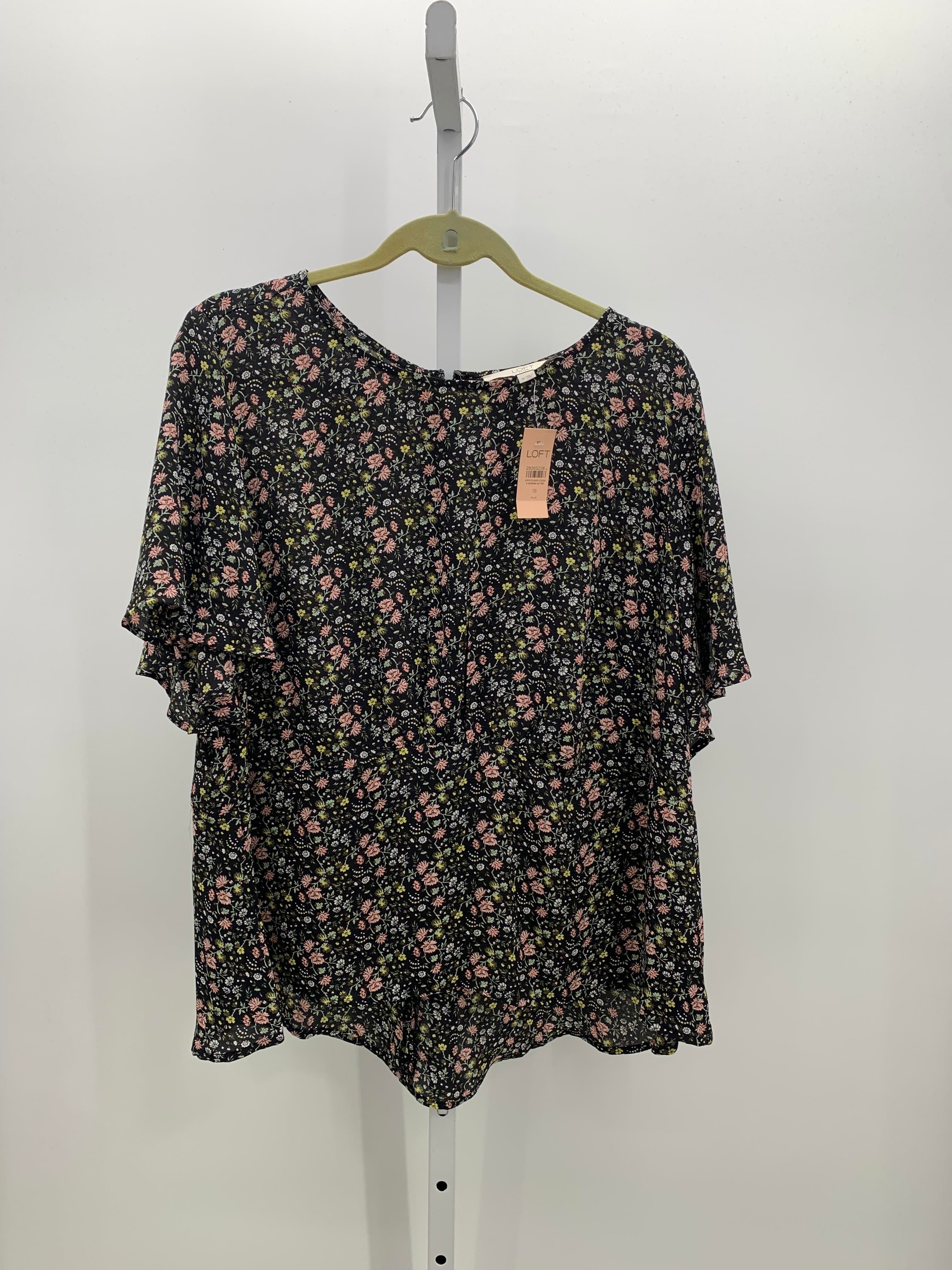 Loft Size 18 W Womens Short Sleeve Shirt