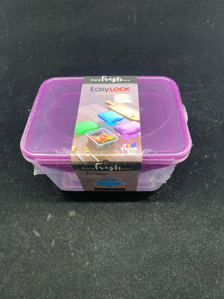 NIP EASY LOCK W PURPLE LID.