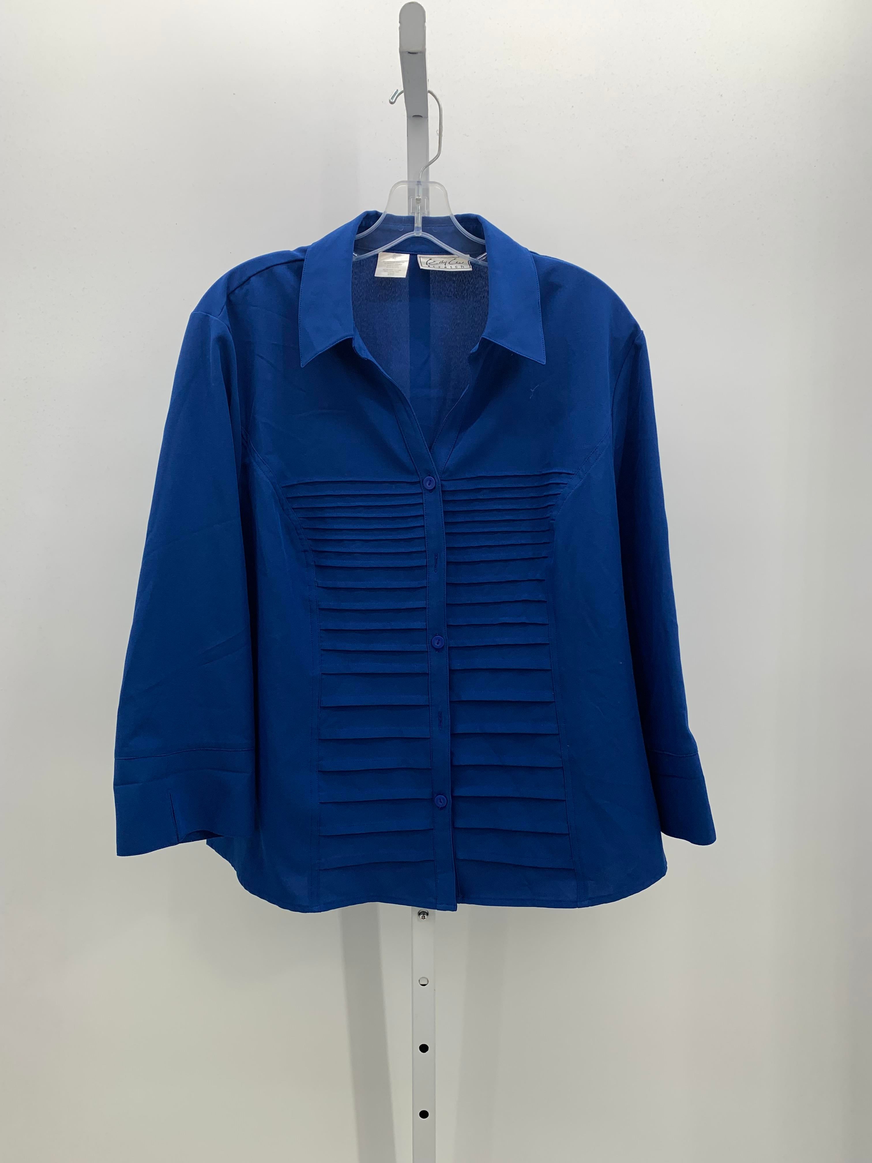 Kathy Che Size Extra Large Misses 3/4 Sleeve Shirt