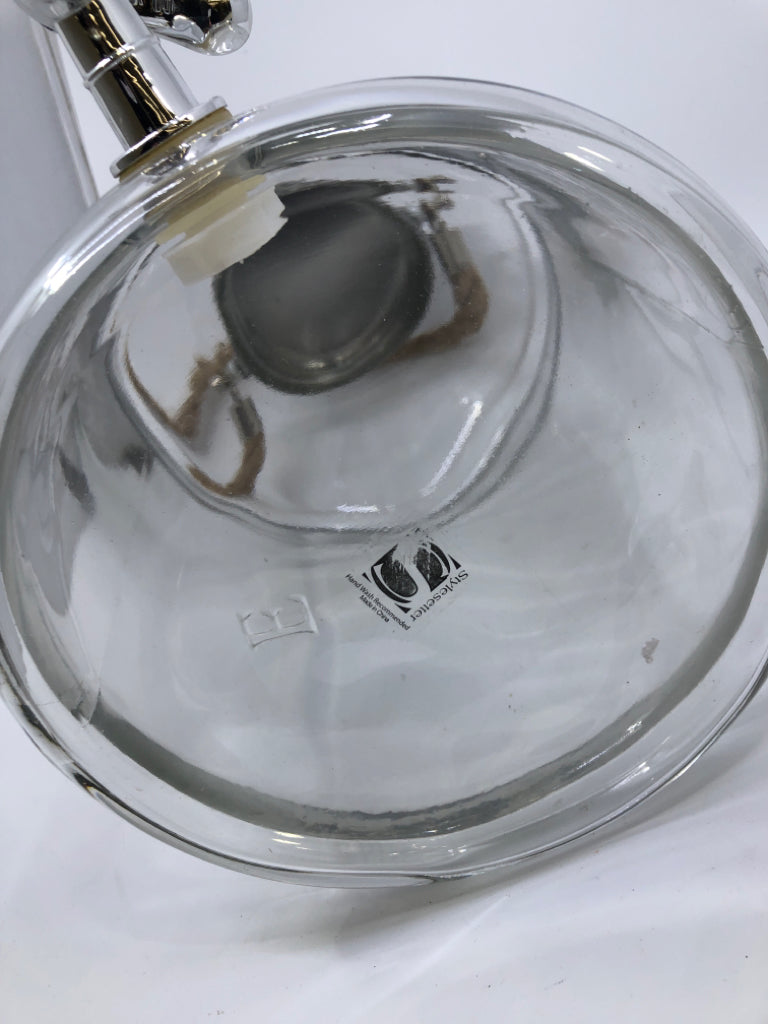 GLASS BEVERAGE DISPENSER W/ROPE HANDLE.