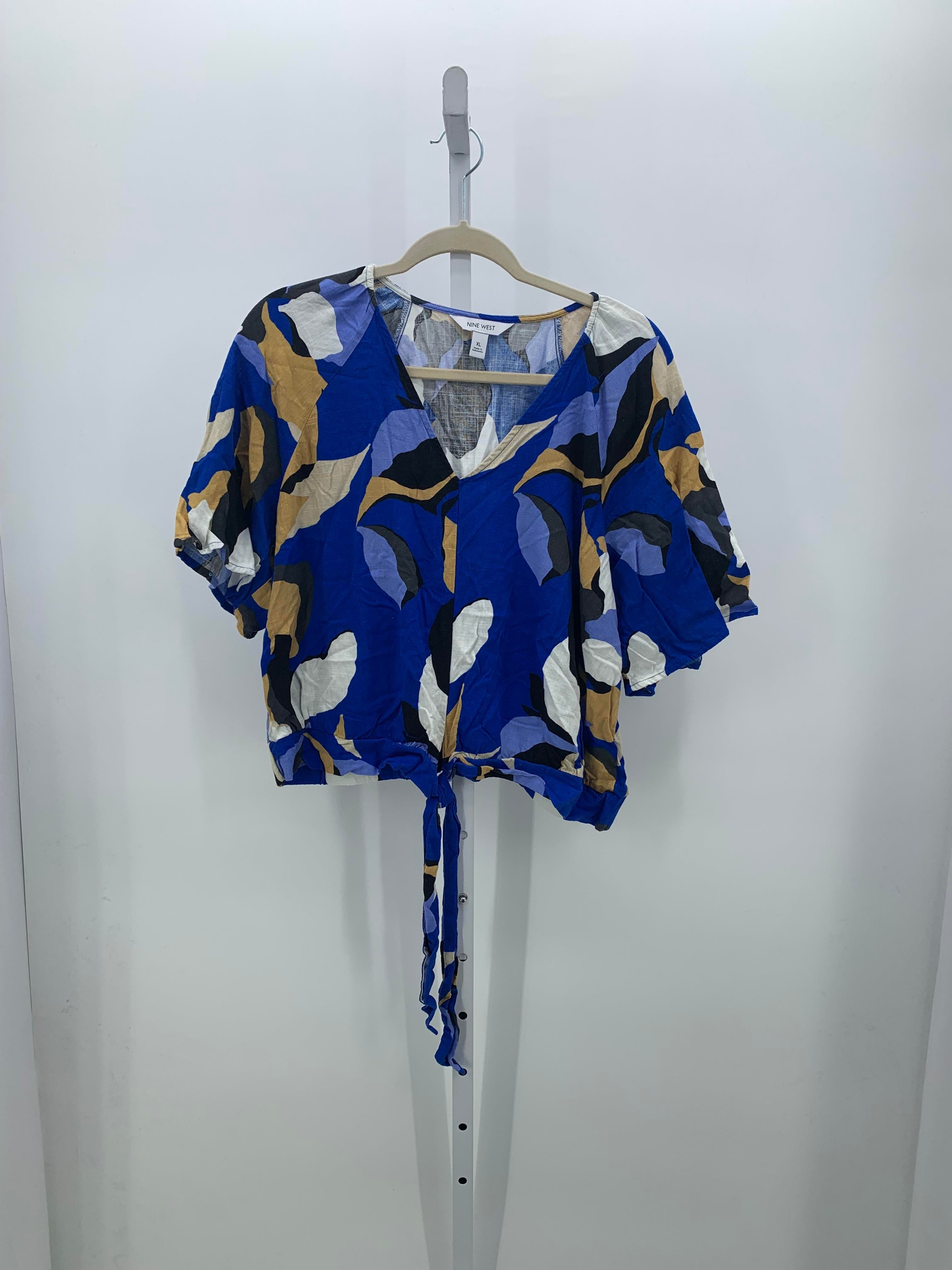 Nine West Size Extra Large Misses Short Sleeve Shirt