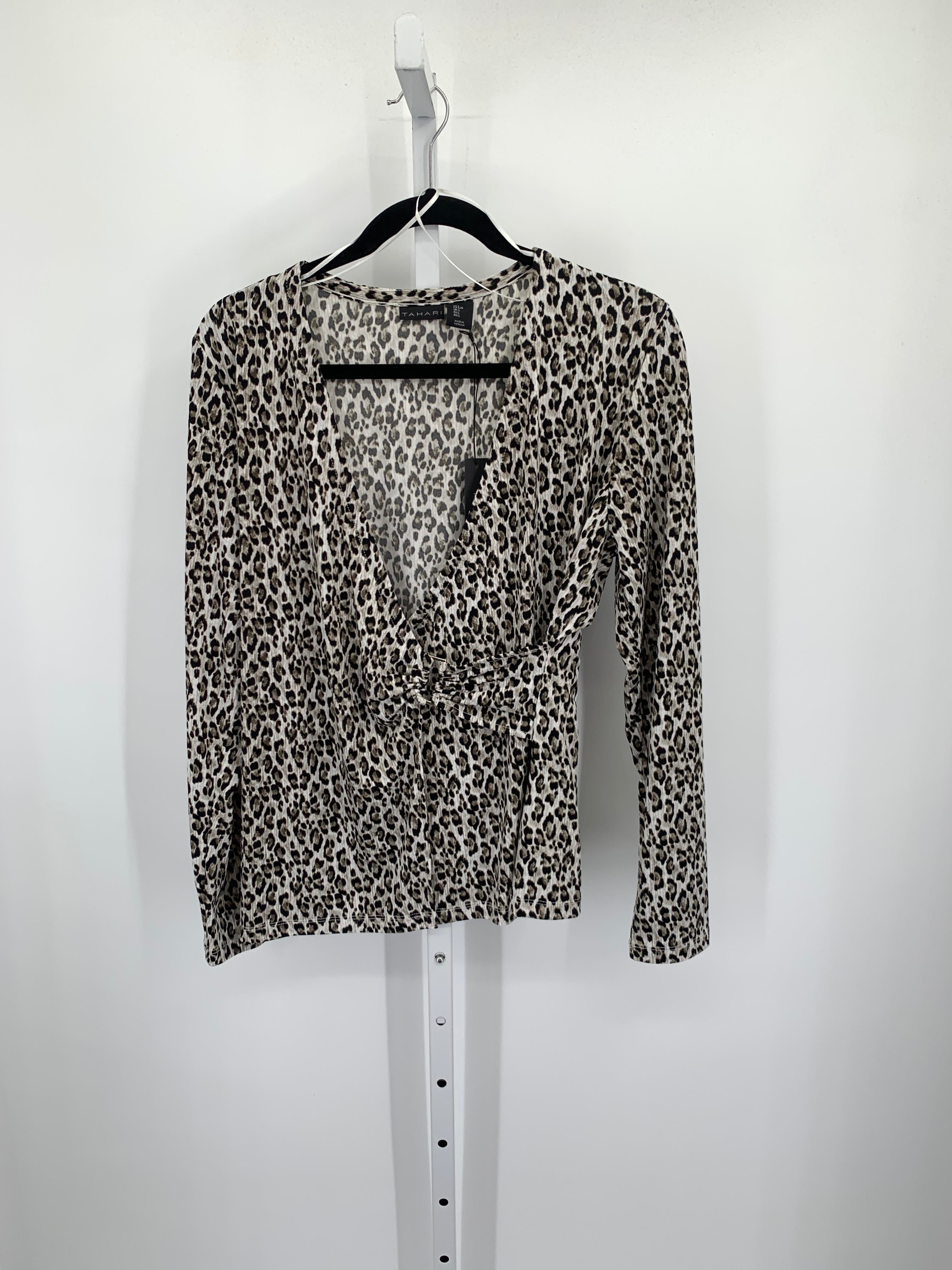 Tahari Size Large Misses Long Sleeve Shirt