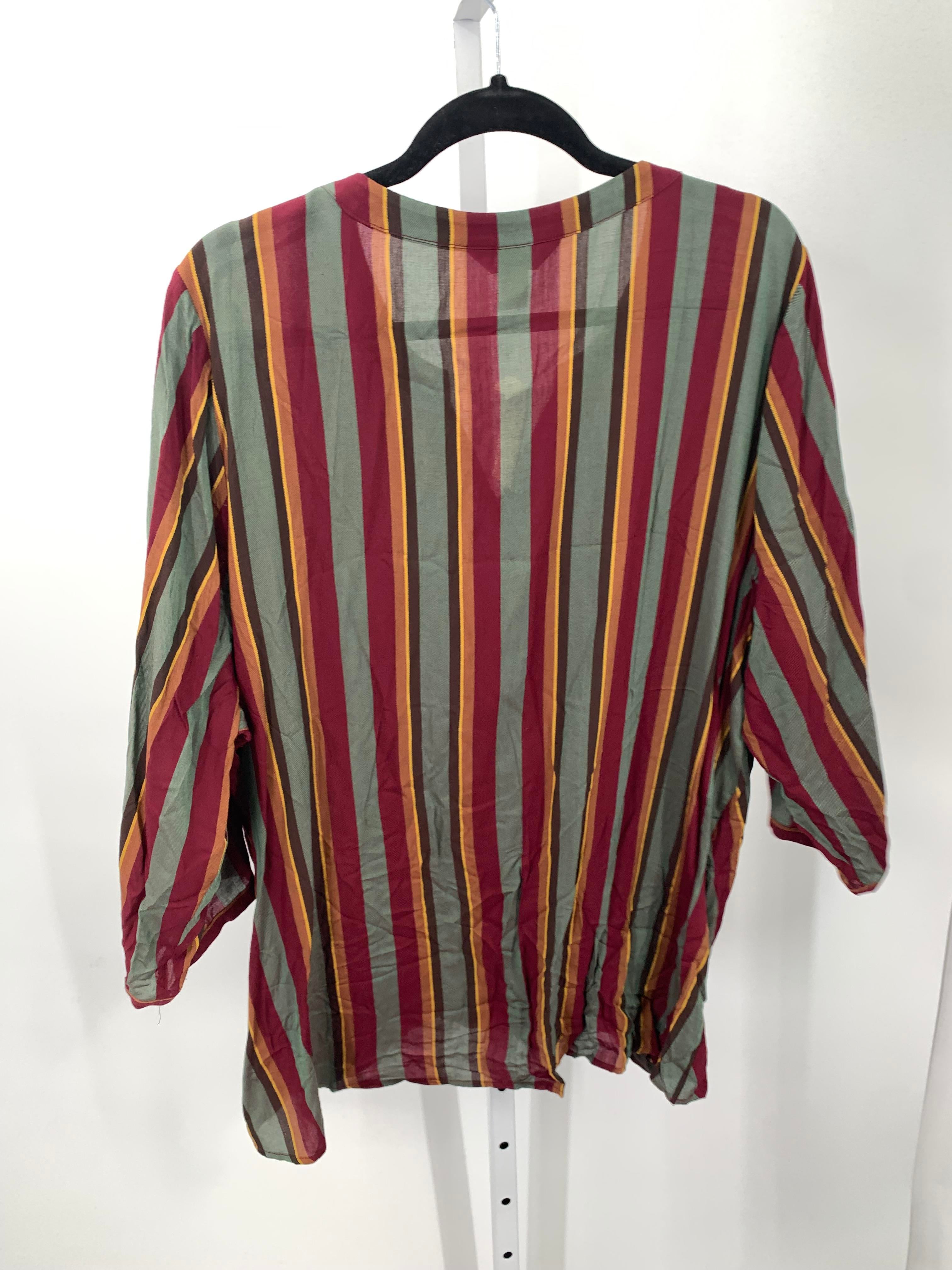 CJ Banks Size 2X Womens 3/4 Sleeve Shirt