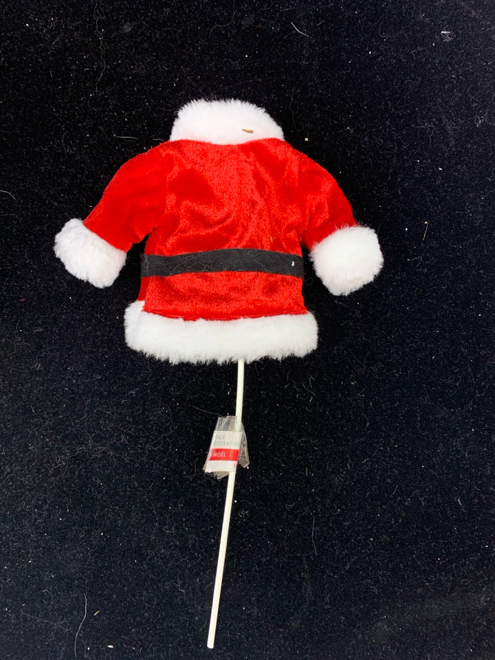 SANTA COAT ON A STICK.