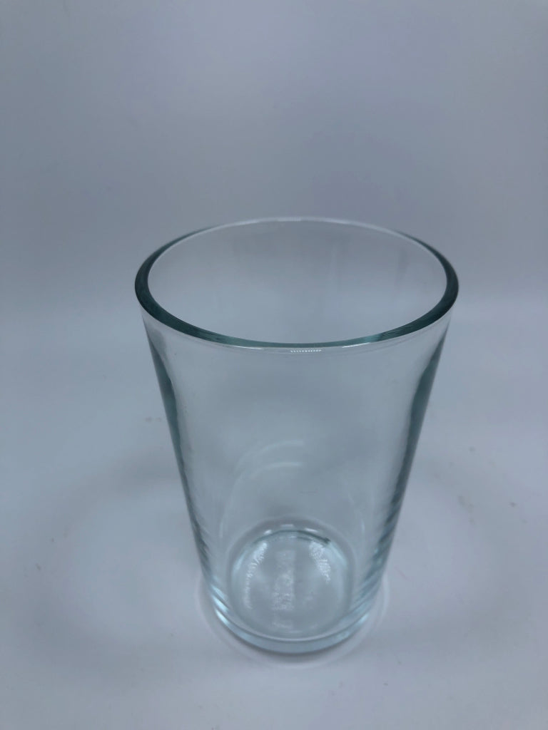 4 IKEA CLEAR GLASS TUMBLERS.