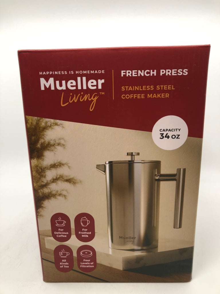 NIB FRENCH PRESS COFFEE MAKER.