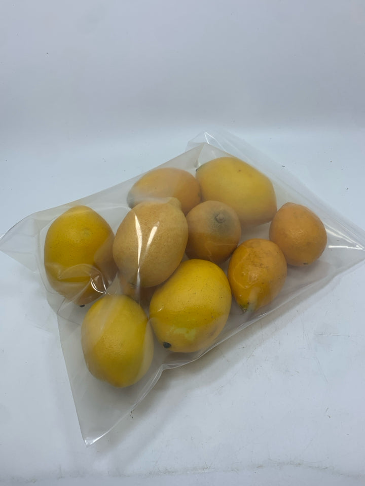 BAG OF FAUX LEMONS BOWL FILLER.