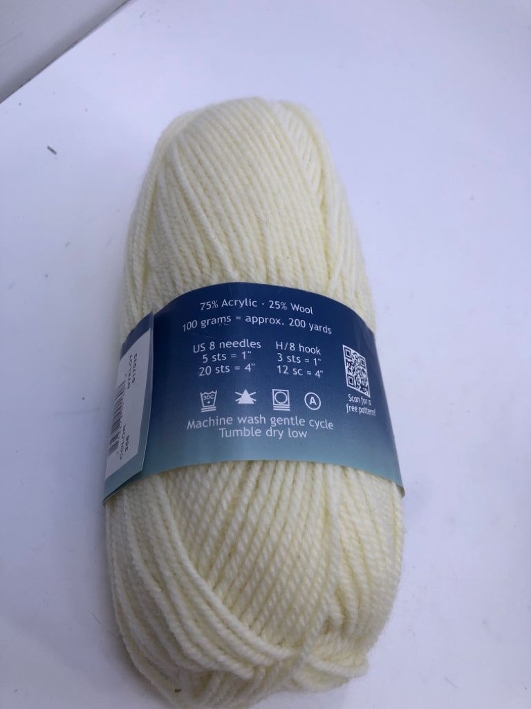 NIP ENCORE CREAM YARN.