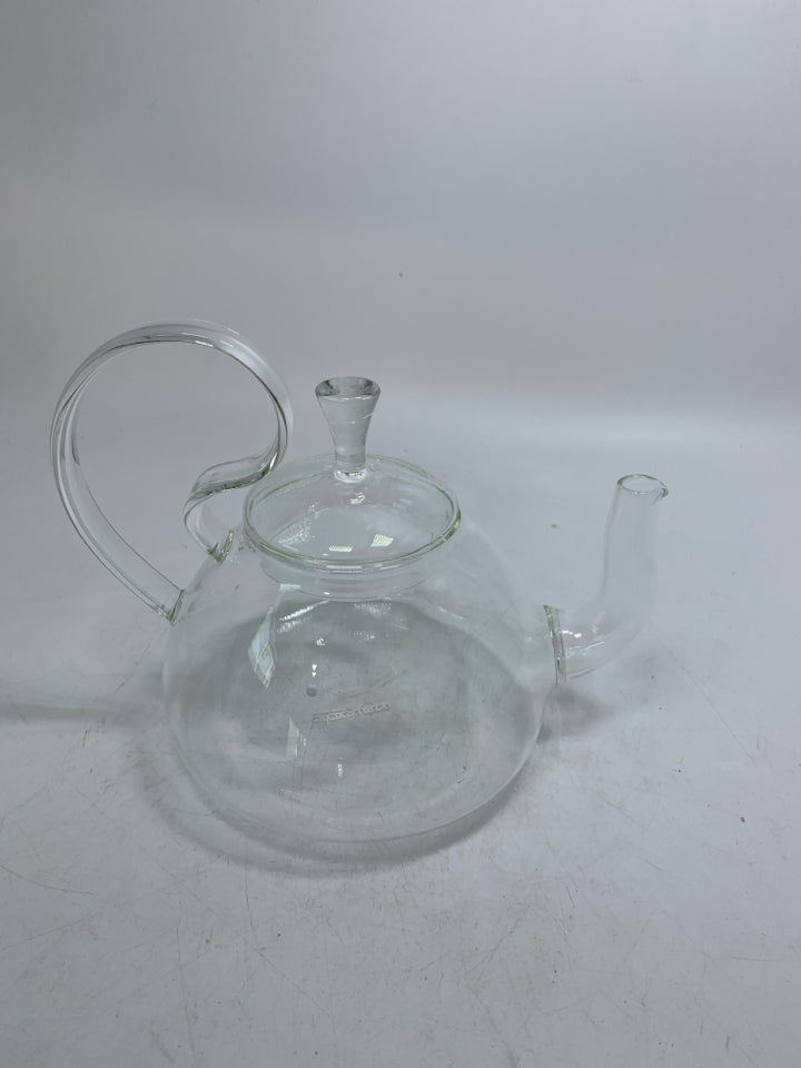 CLEAR GLASS EASY EXOTIC TEA POT.