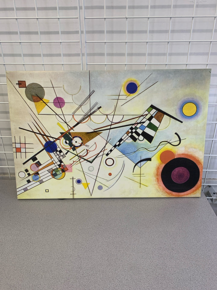 GEOMETRIC ABSTRACT CANVAS.