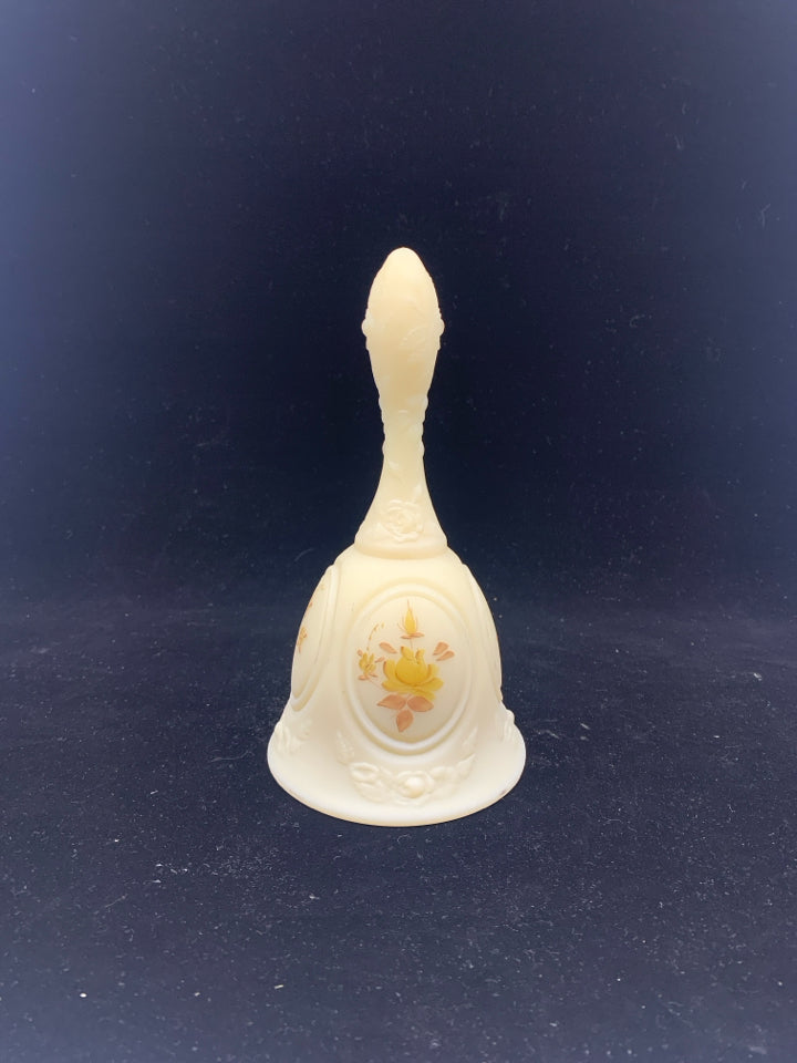 FENTON FROSTED CREAM GLASS BELL.