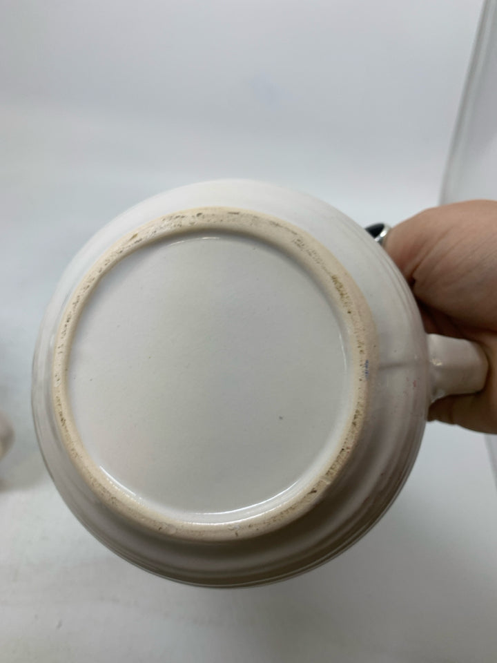 4 VTG SOUP RECIPE BOWL/MUGS.