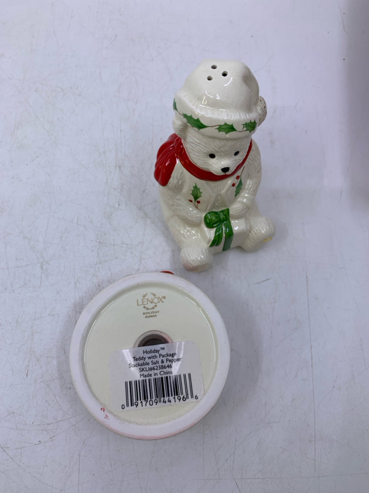 LENOX TEDDY BEAR SALT & PEPPER.
