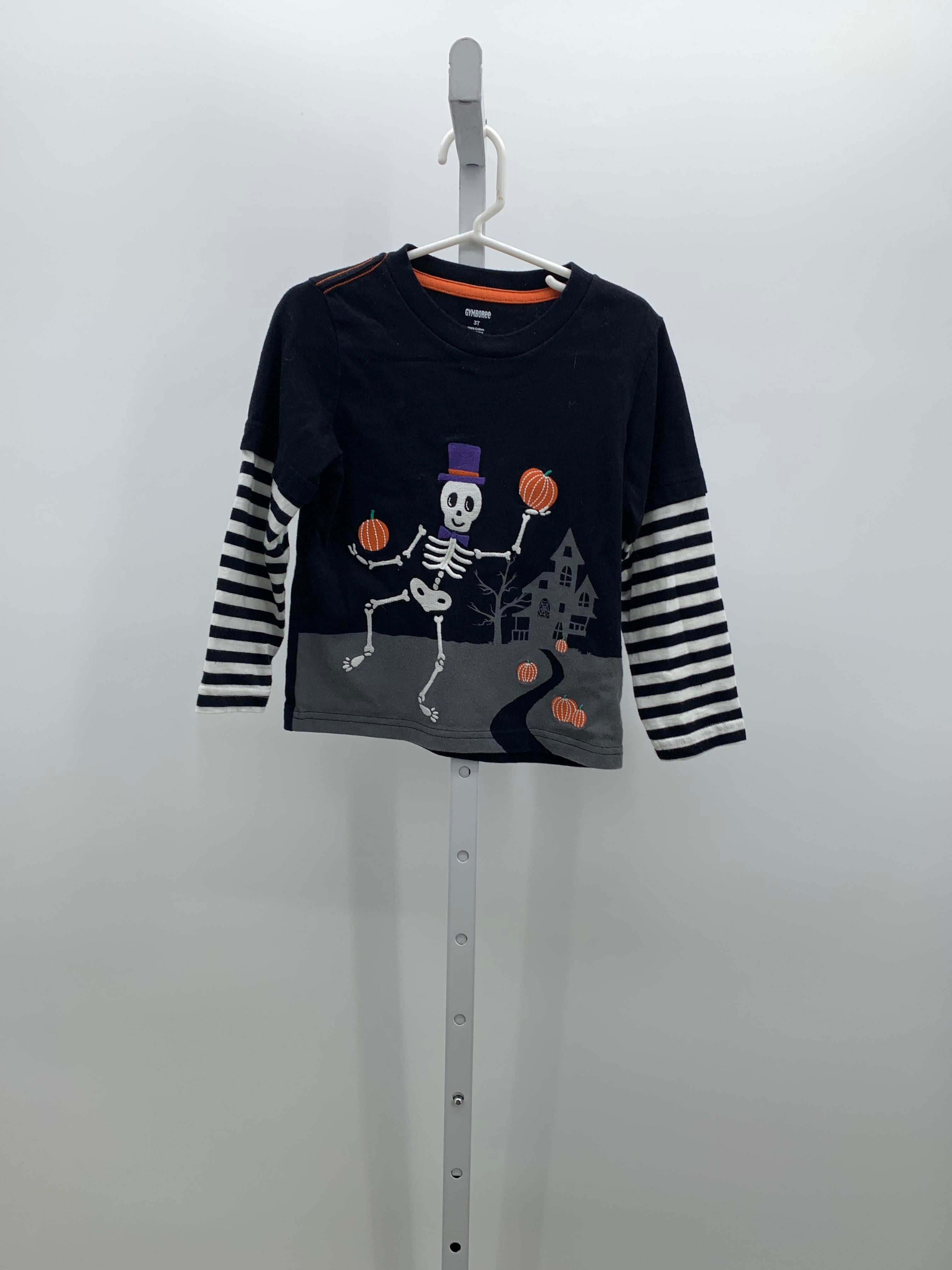 LONG SLV SHIRT DANCING SKELETON
