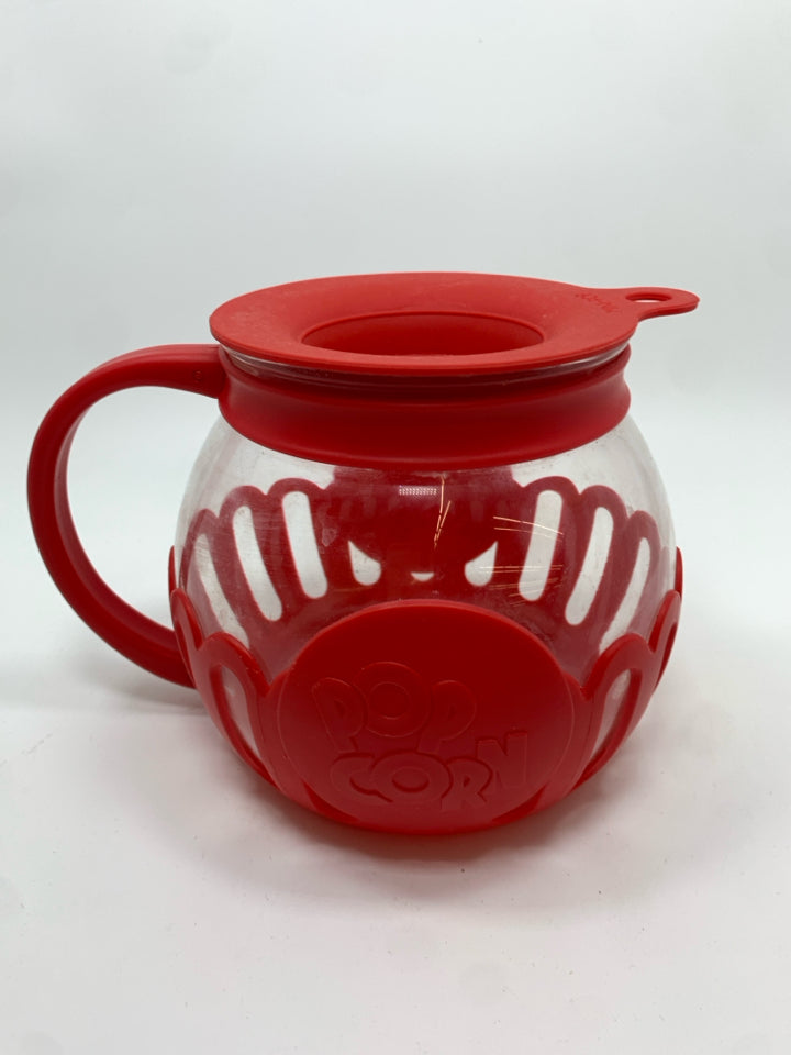 GLASS MICROWAVE POPCORN POPPER.