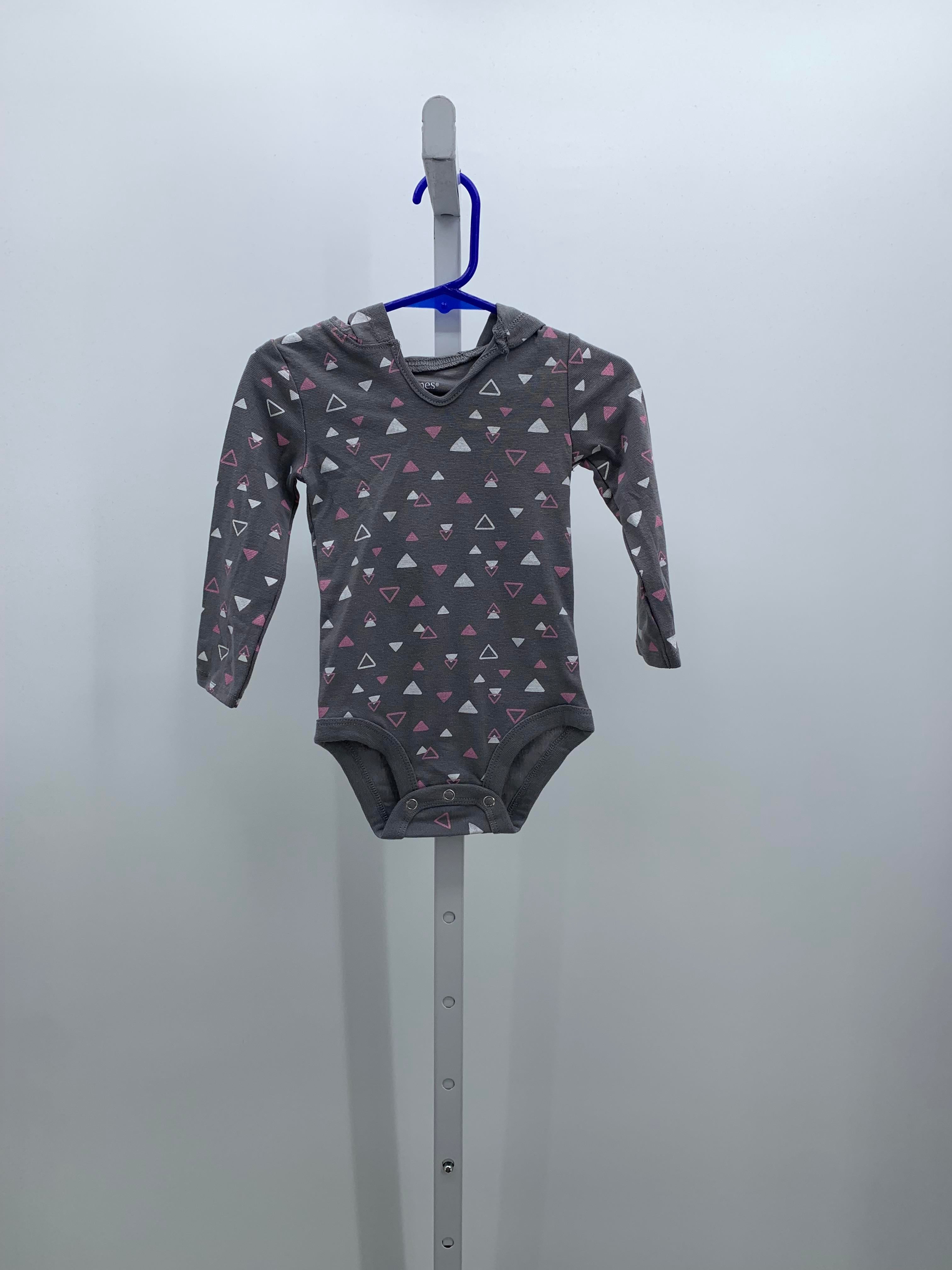 Hanes Size 12-18 Months Girls Long Sleeve Shirt