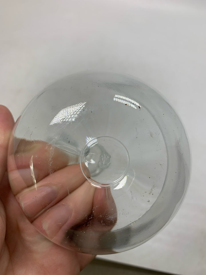 GLASS COVERED SUGAR BOWL.