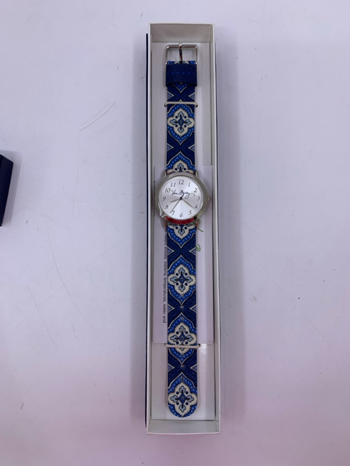 Nib Nantucket Navy Paisley Watch.