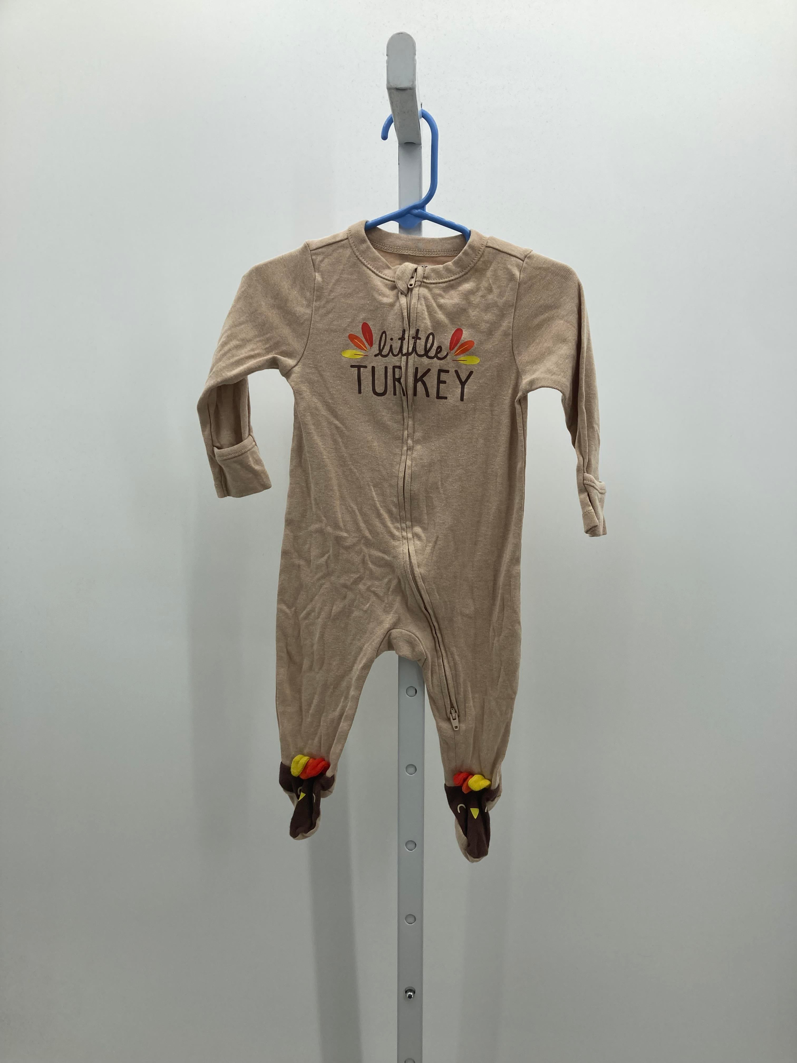 LONG SLV ROMPER LITTLE TURKEY
