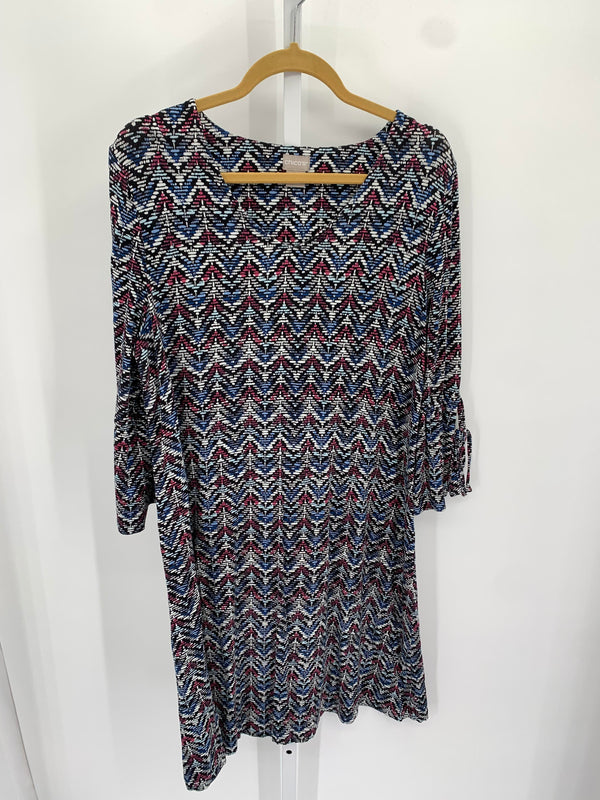 Chico's Size 12/14 Misses Long Sleeve Dress