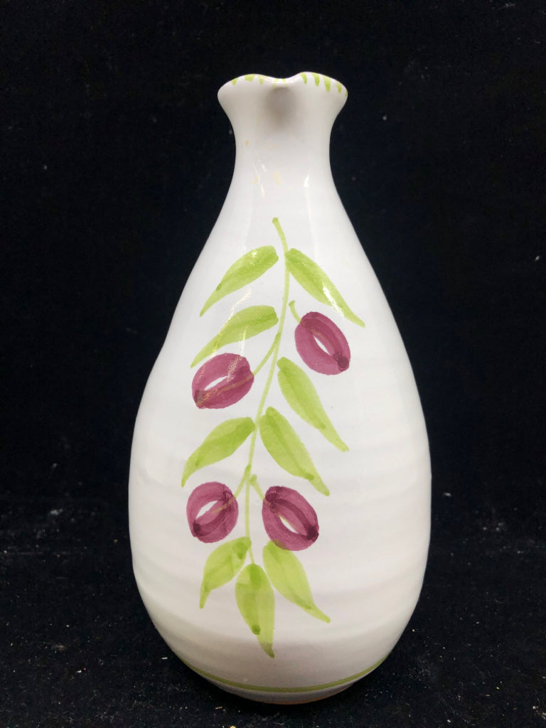 WHITE OIL DISPENSER W PAINTED OILVES.