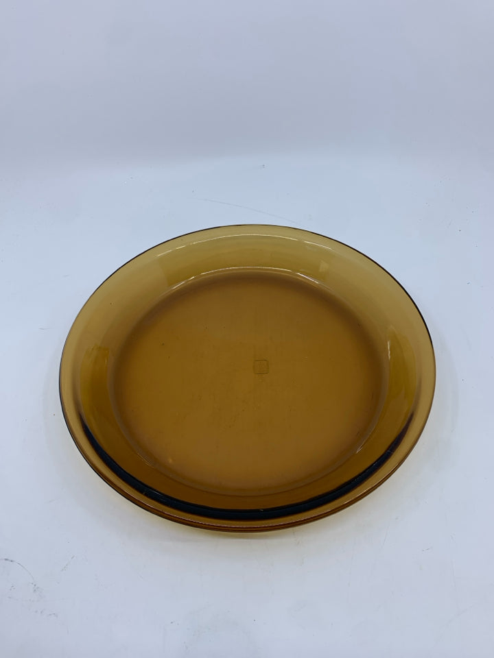 BROWN ANCHOR HOCKING PIE PAN.