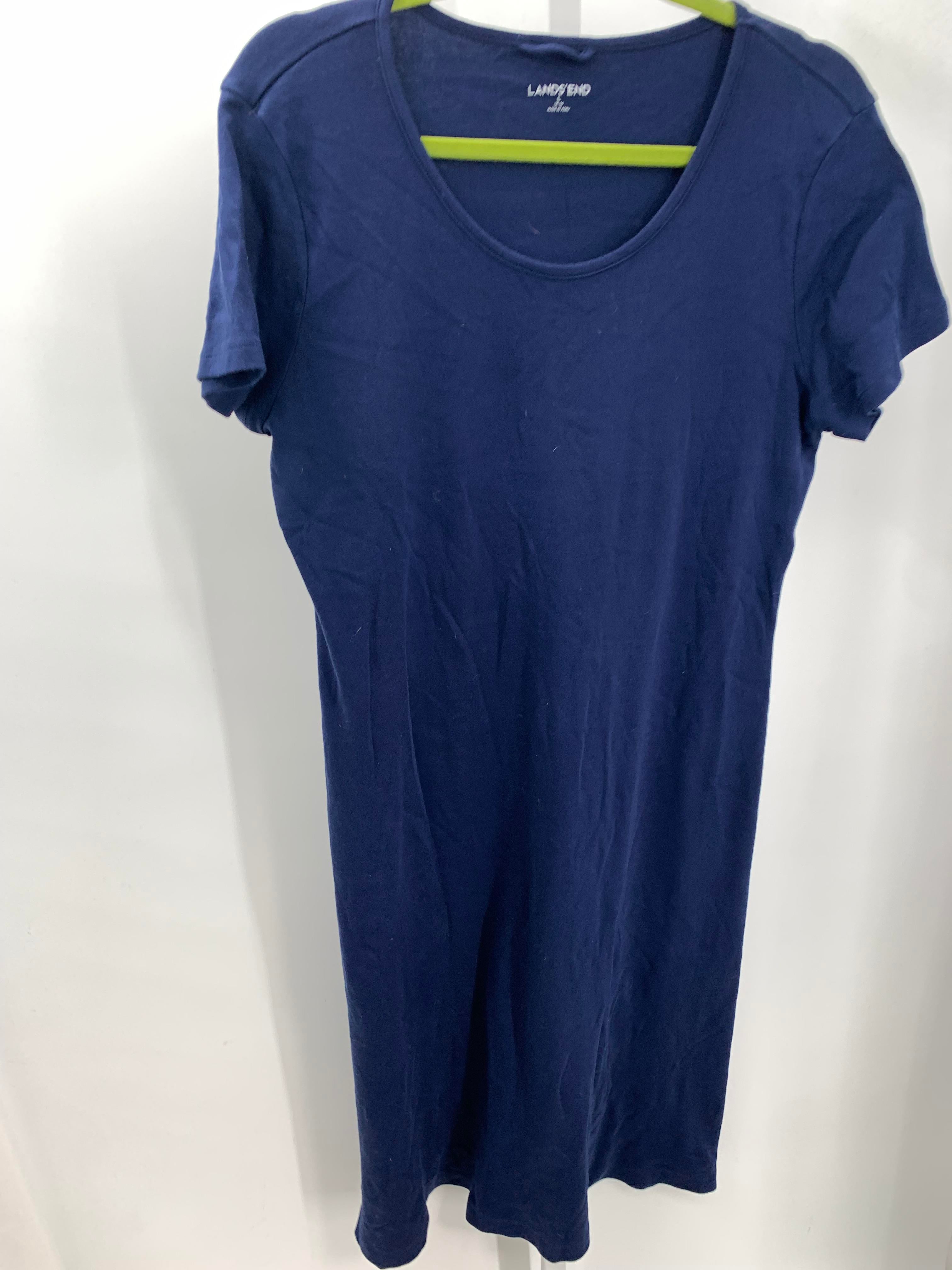 Lands End Size Large Misses Short Sleeve Dress