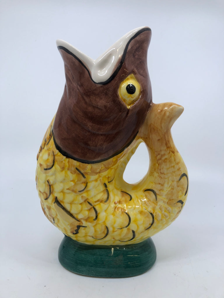 VTG PORTUGUESE FISH PITCHER.