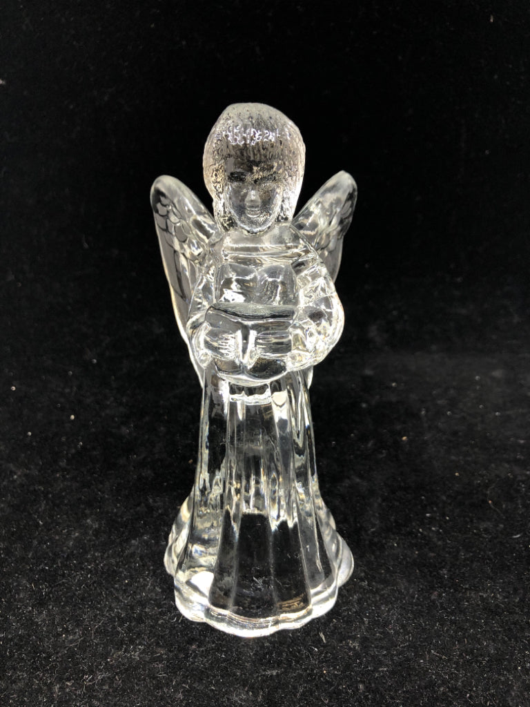 GLASS ANGEL FIGURINE.
