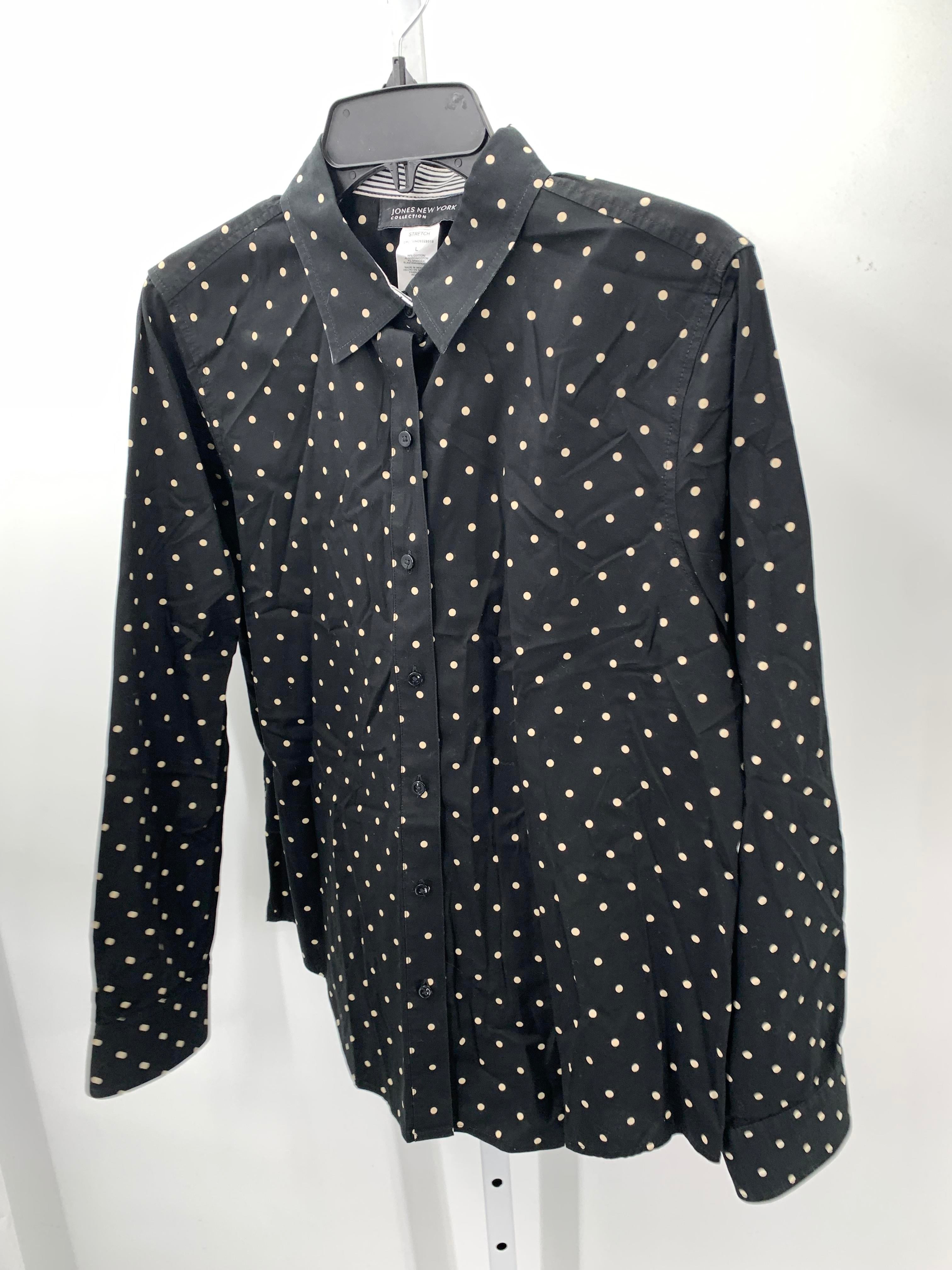 Jones New York Size Large Misses Long Sleeve Shirt