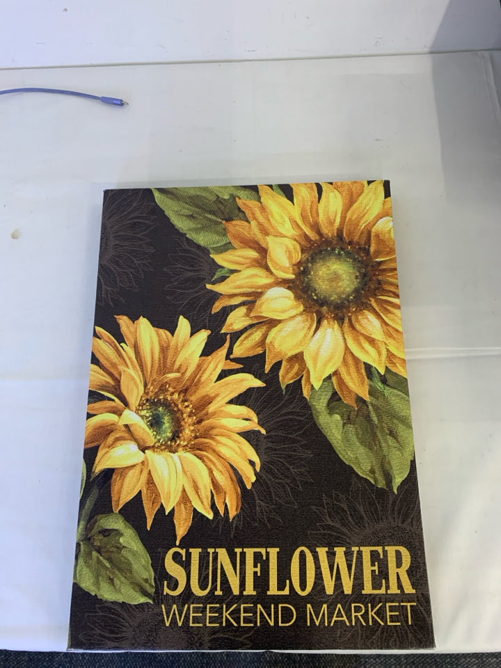 SUNFLOWER CANVAS WALL ART.