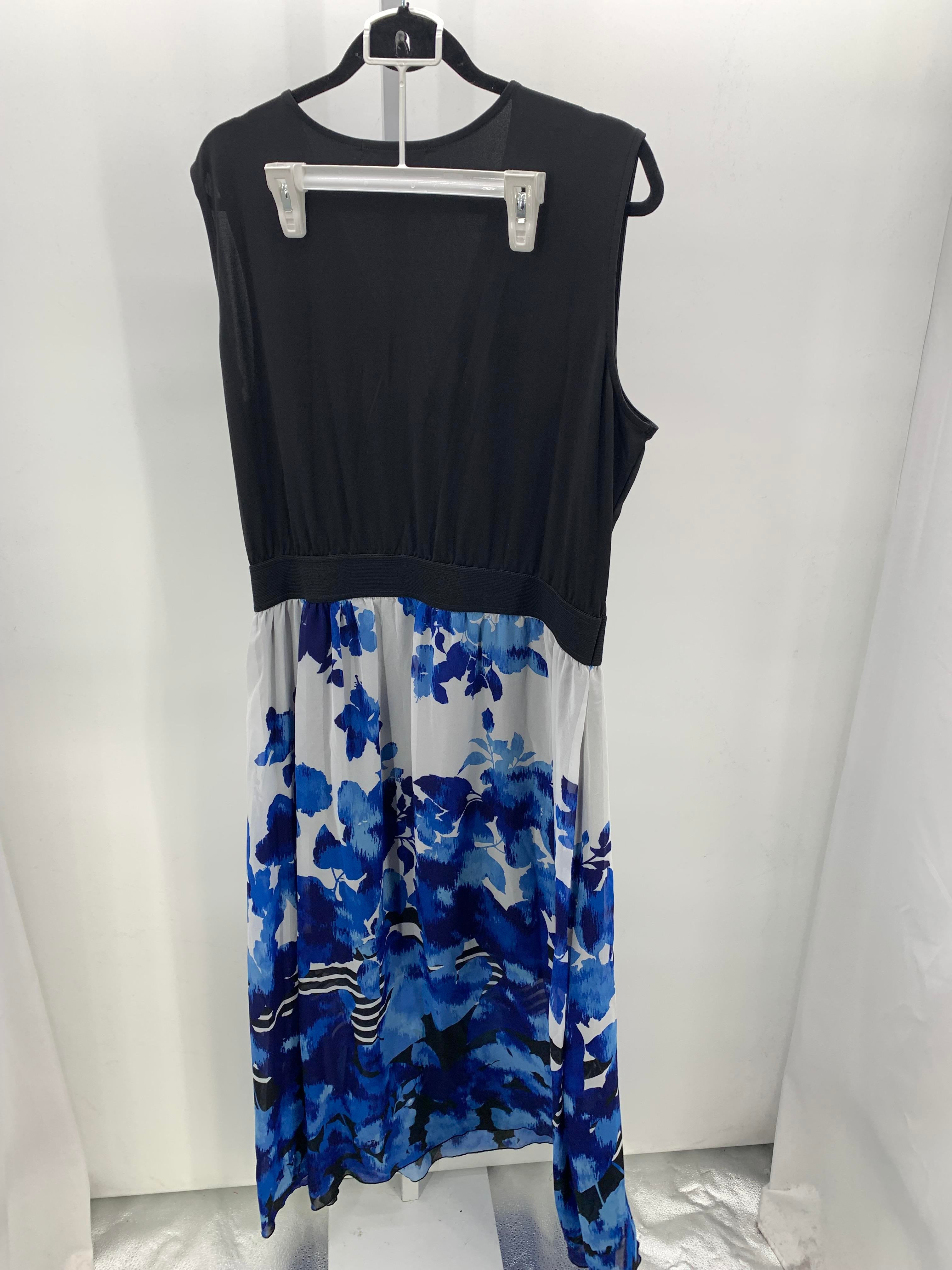 Signature Collection Size 1X Womens Sleeveless Dress