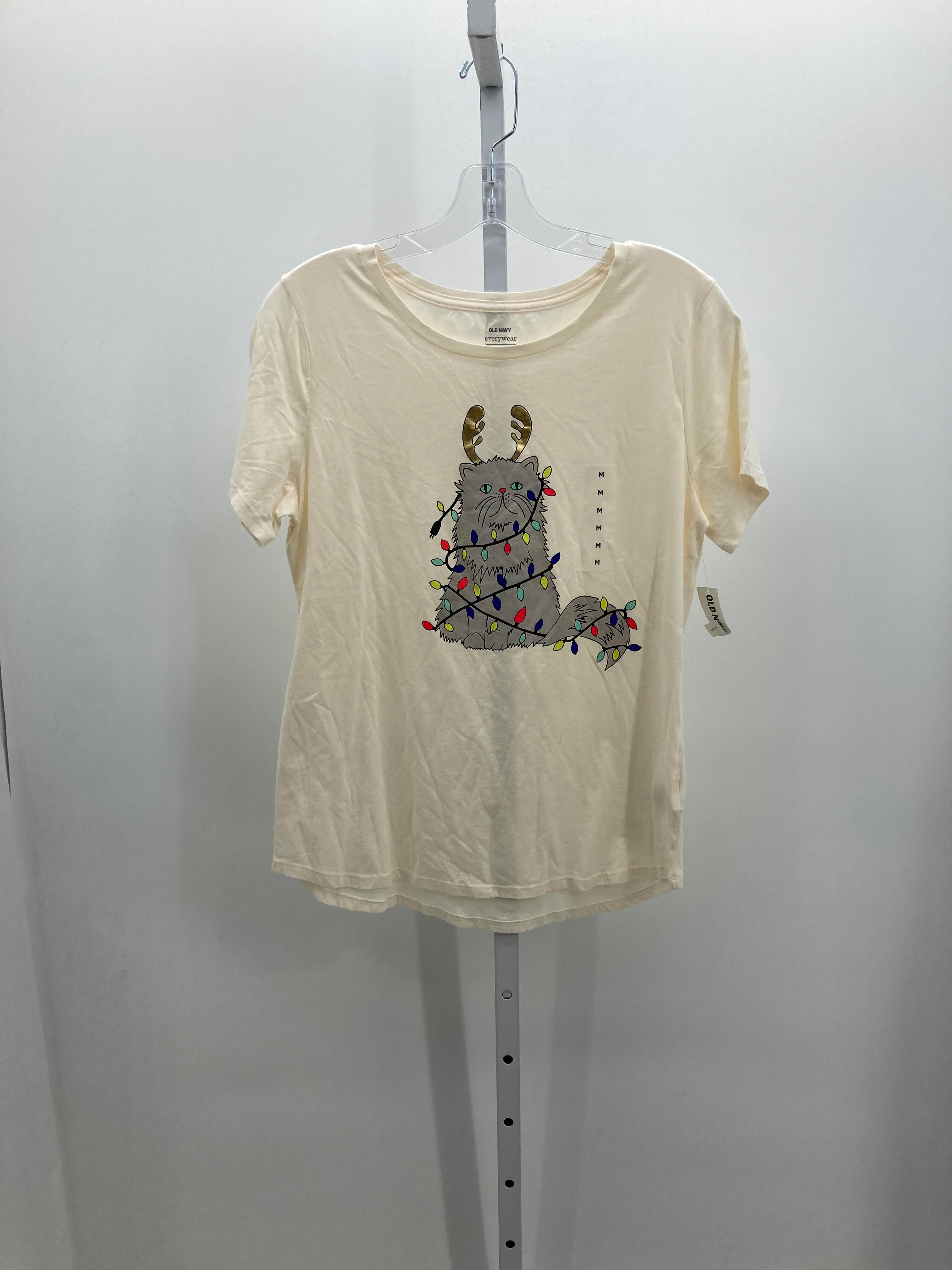 NEW SHORT SLV SHIRT CAT XMAS LIGHTS