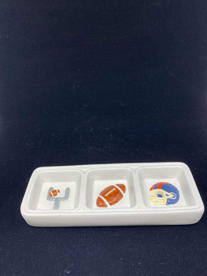 CERAMIC 3 SECTION FOOTBALL SERVER.