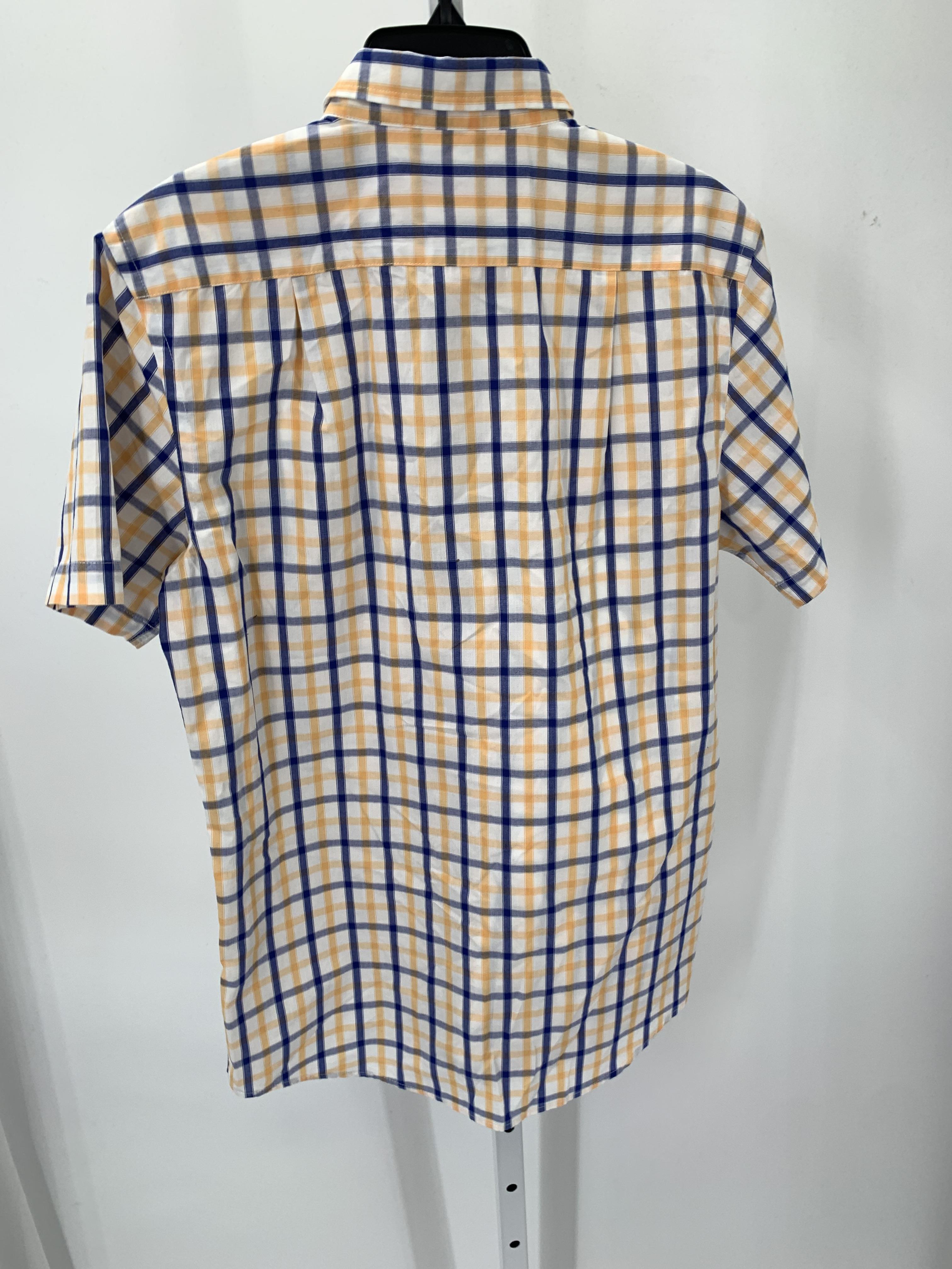 WHITE BLUE PLAID BTN DOWN