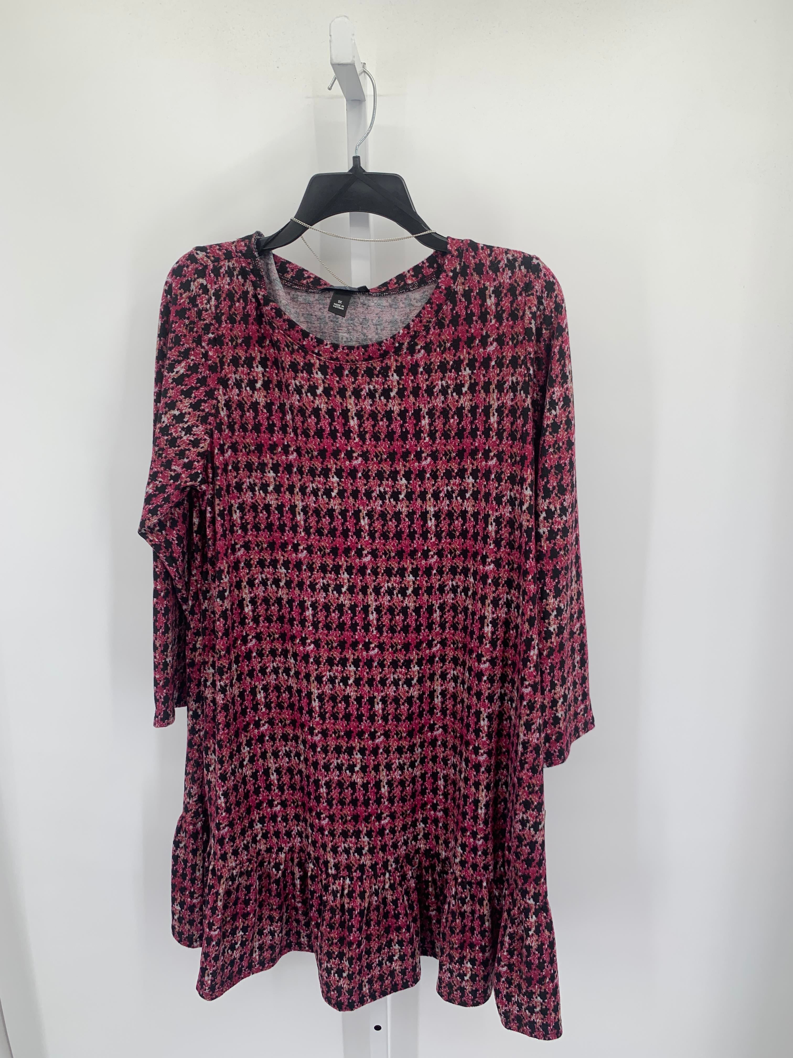 AGB Size 1X Womens Long Sleeve Dress