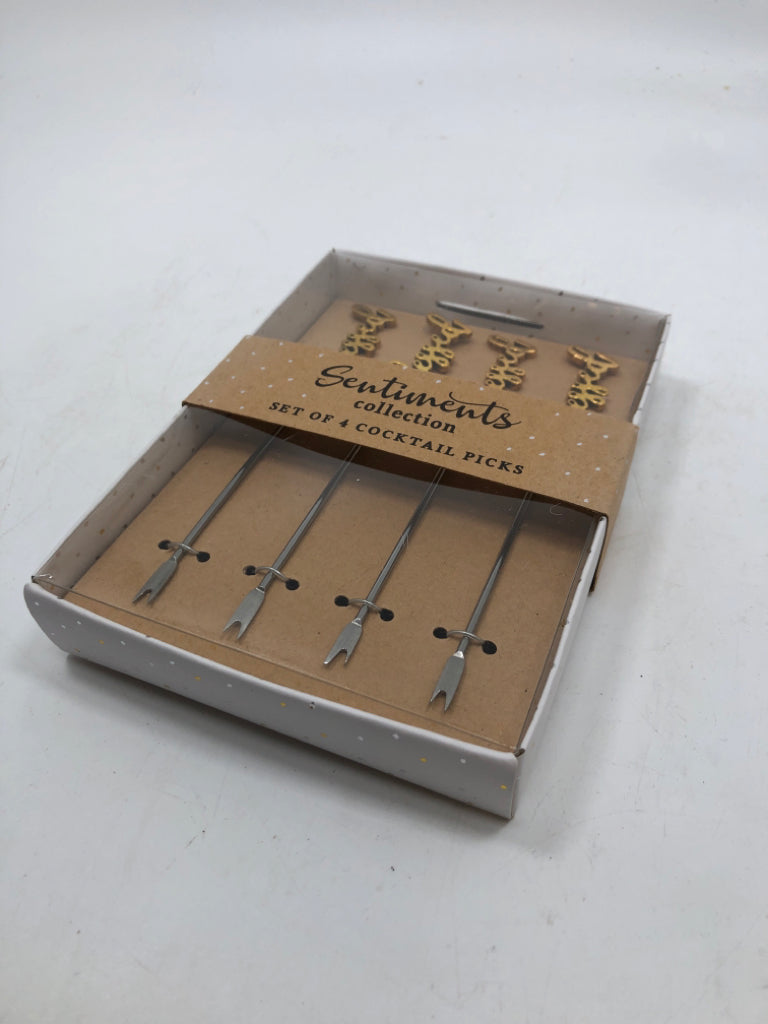 NIP 4 "BLESSED" COCKTAIL PICKS.