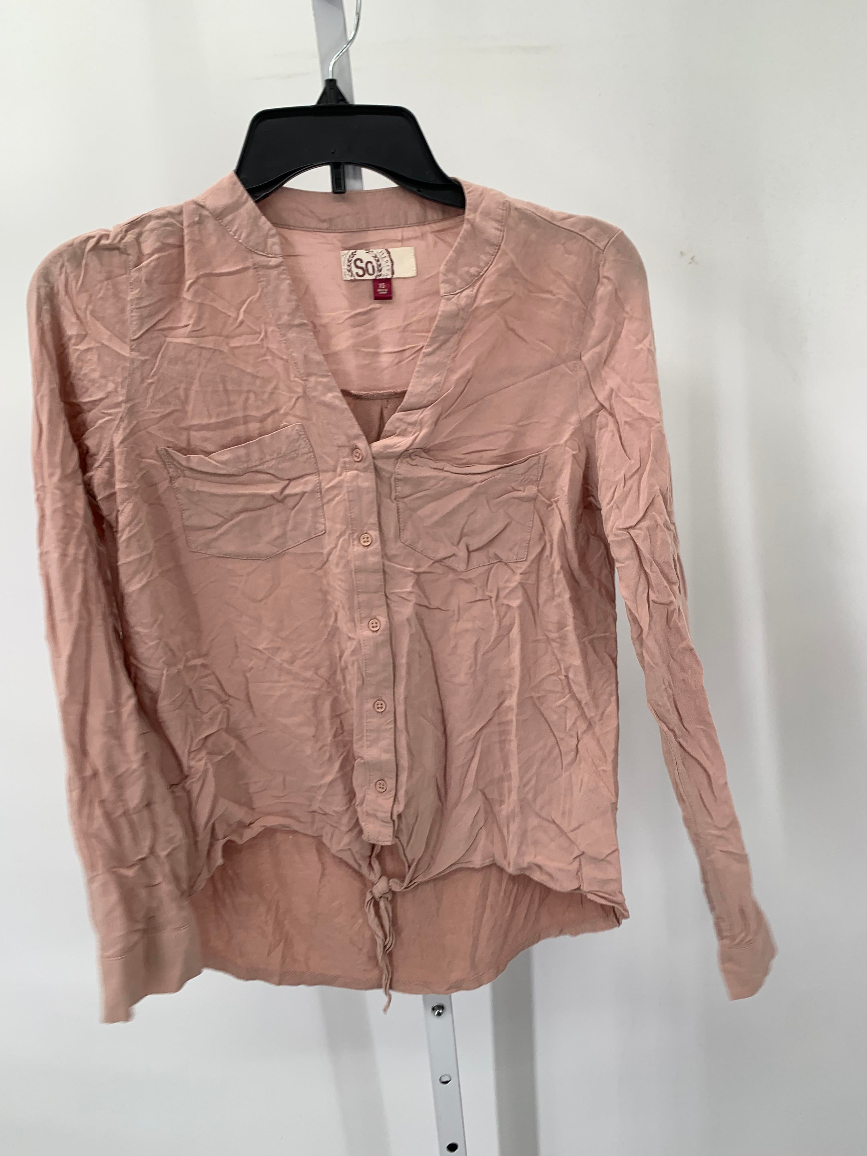 SO Size X Small Juniors Long Sleeve Shirt
